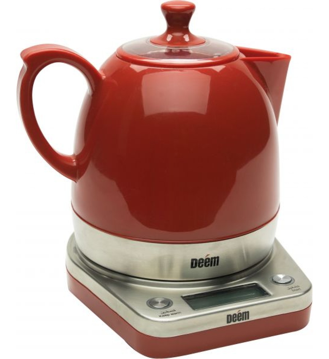 Deem Karak Tea Maker, 1 Liter, Red, Ad-Epkt-1012A, Ceramic Material
